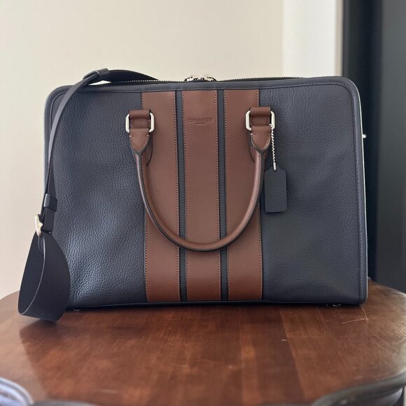 Coach, leather laptop bag - Picture 1 of 3